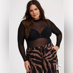 Mesh Mockneck Torrid Top NWT